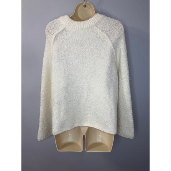 Free People BFF Cocoon Solid Crew Sweater Ivory Relax Women's S - Picture 7 of 11